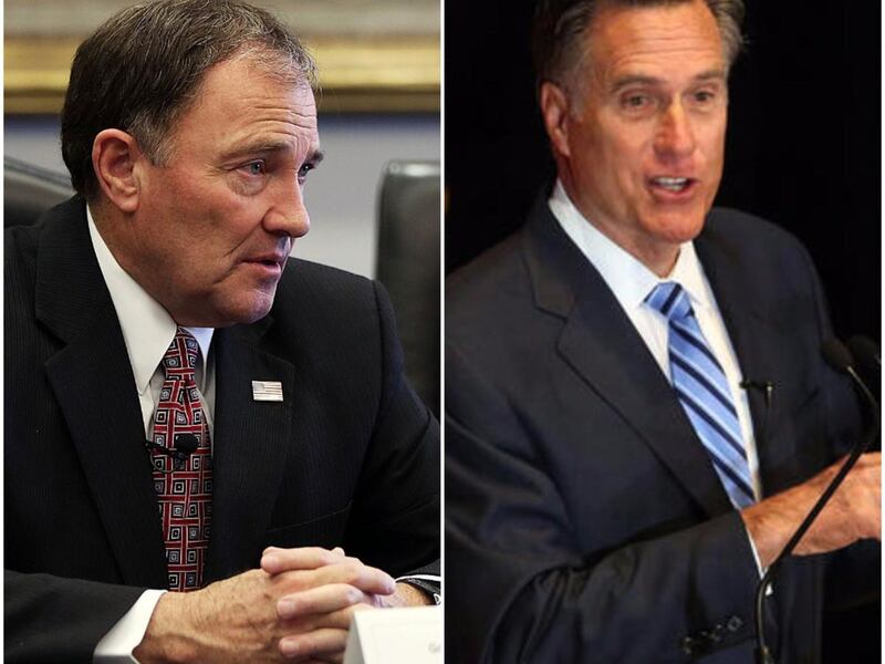 Mitt Romney endorsed Gov. Gary Herbert's re-election Thursday.
