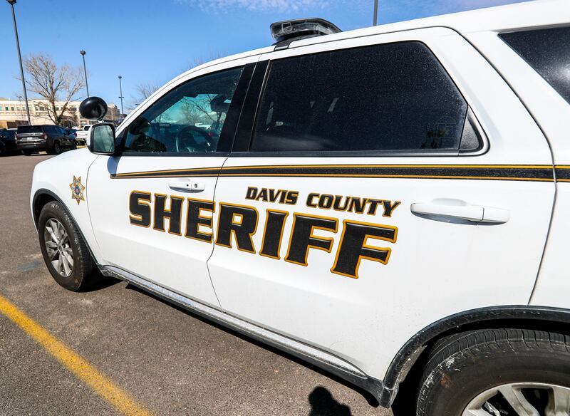 A Davis County Sheriff vehicle is pictured at the Davis County Jail in Farmington on Thursday, March 18, 2021.