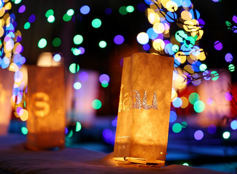 Christmas lights at the Church of Jesus Christ’s Conference Center in Salt Lake City are pictured on Tuesday, Nov. 29.