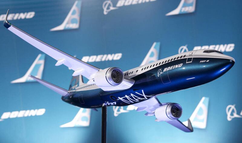 FILE - In this Aug. 30, 2011 photo, a model of the newly revealed 737-MAX passenger airplane, which feature redesigned CFM International LEAP-1B engines, is photographed in Renton, Wash. Lion Air, a large private carrier in Indonesia, ordered a total of 2