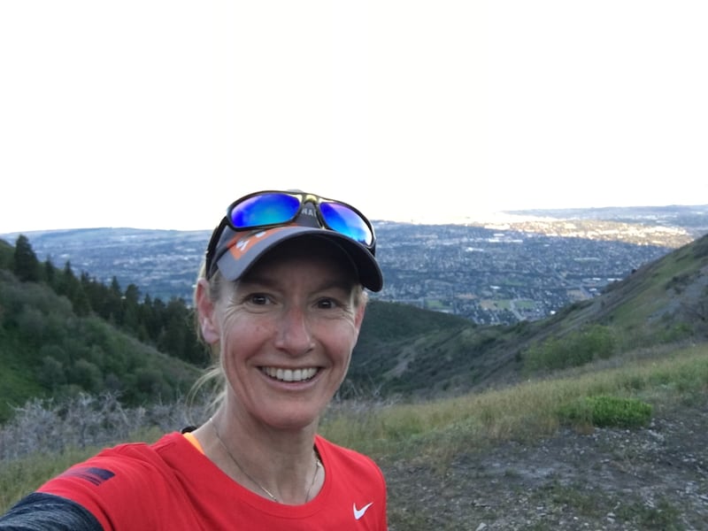 Amy Donaldson poses for a photo at the Squaw Peak 50 miler in 2017.