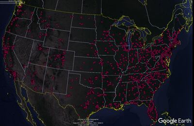 Identified zip code locations of Pharma-Master sales.