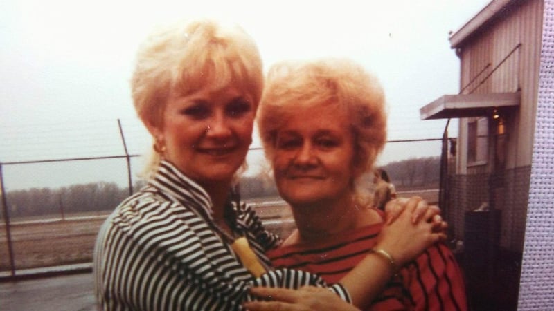 Judy Henderson and her mother in 1982