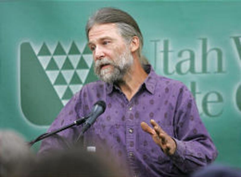 Gary Gauger, who was wrongly convicted of killing his parents and sentenced to die, speaks at UVSC.