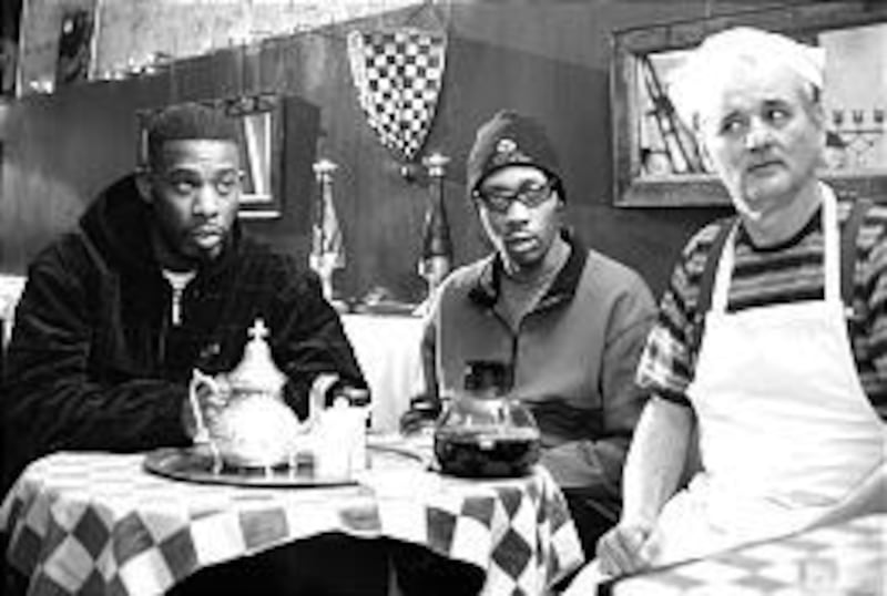 GZA, left, RZA and Bill Murray in "Coffee and Cigarettes," a series of vignettes shot in black and white.