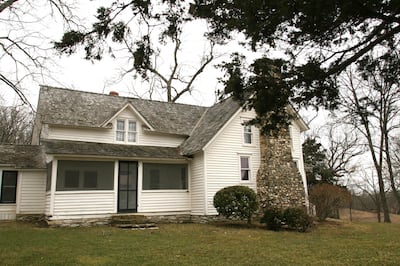 The white clapboard farmhouse where Laura Ingalls Wilder wrote many of the books in her "Little House" novels still stands in Mansfield, Mo., in this Feb. 28, 2007 file photo.