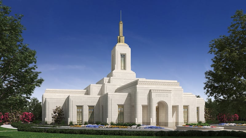 A rendering of the Fairview Texas Temple released by The Church of Jesus Christ of Latter-day Saints The church and Fairview officials agreed to a compromise for a smaller temple.