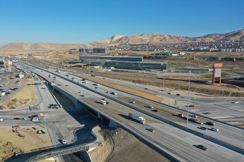 Vehicles travel on I-15 in northern Utah County. The Utah Department of Transportation on Friday, Oct. 30, 2020, announced the completion of the I-15 Technology Corridor project, which expanded the freeway from four to six lanes in both directions between Lehi Main Street and state Route 92. It marked the final phase in reconstructing I-15 in northern Utah County over the past decade, increasing capacity on the roadway from Bangerter Highway to Spanish Fork.