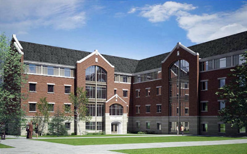 Rendering of the new BYU student housing development that will replace the old Deseret Towers along 900 East in Provo.