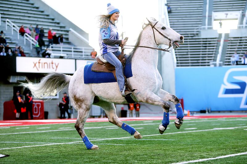 The Salt Lake Stallions play the San Diego Fleet in an Alliance of American Football game at Rice-Eccles Stadium in Salt Lake City on Saturday, March 30, 2019. The Stallions won 8-3.