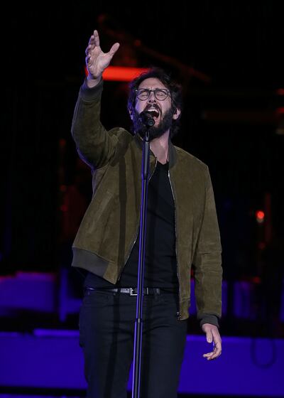 Singer Josh Groban performs during his "Bridges" concert at Vivint Arena on Monday, Oct. 29, 2018.