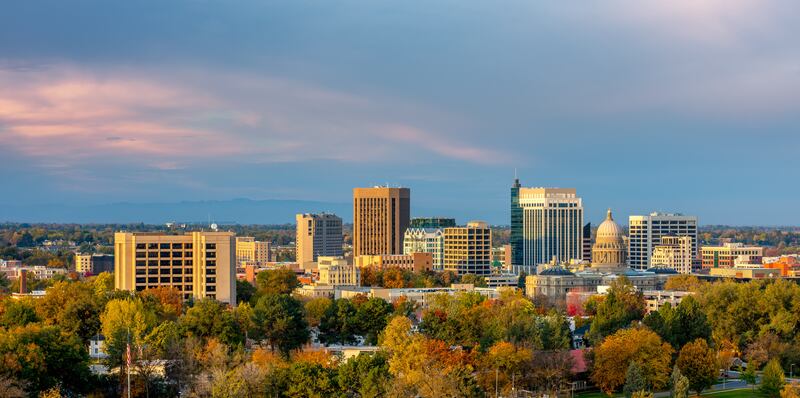 The skyline of Boise, Idaho.