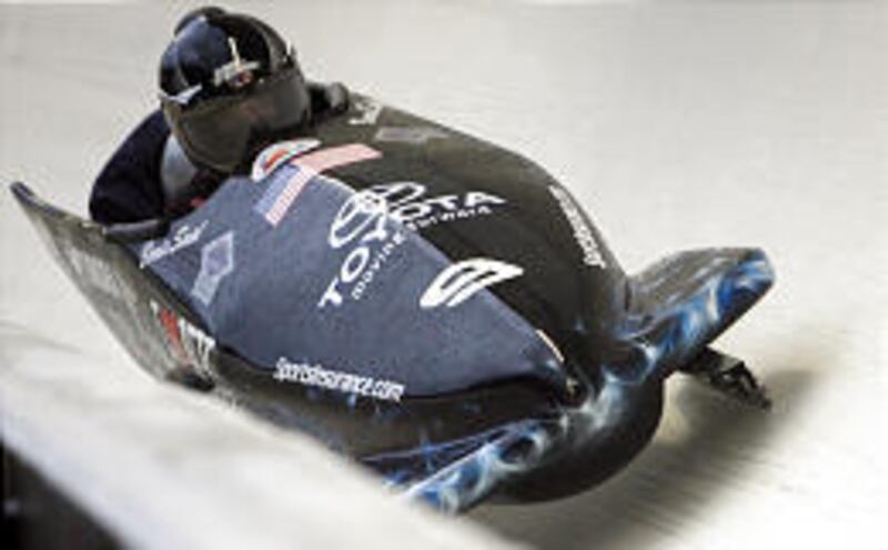 NASCAR driver Boris Said was at the Utah Olympic Park on Tuesday to test a new bobsled built for the Bodine Bobsled Challenge.
