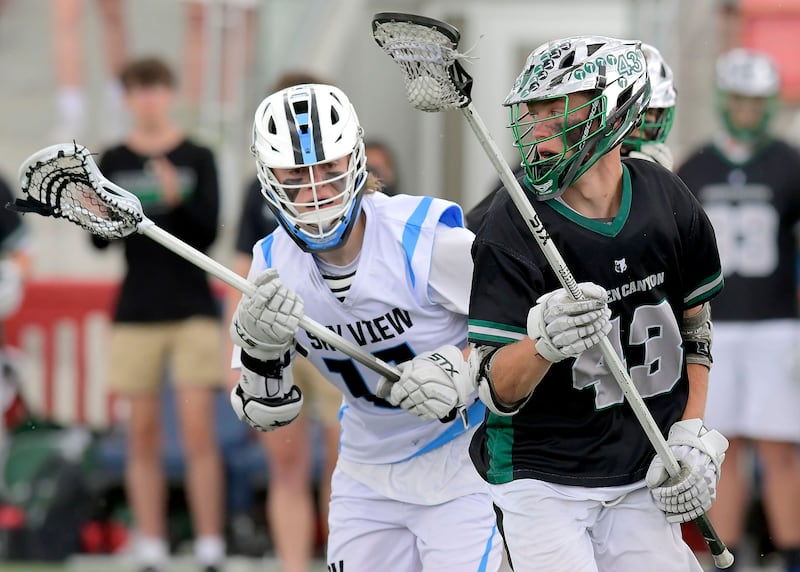 Green Canyon’s Weston Christensen plays lacrosse