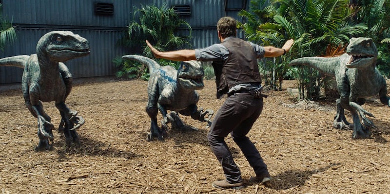 Chris Pratt Stars as Owen in “Jurassic World.” Sam Neill said Chris Pratt taught him how to be a good action star.