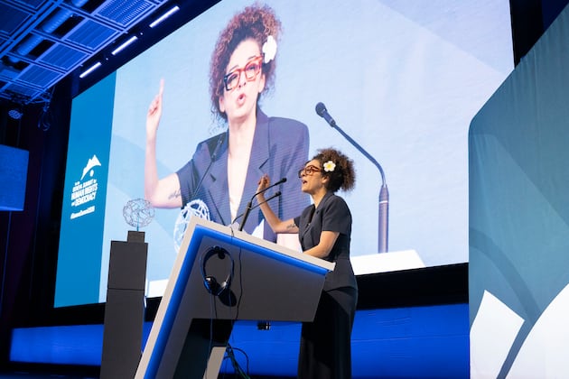 ‘This is the Berlin Wall moment of Iranians,’ says Masih Alinejad in Geneva