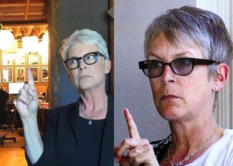 In 2010, actress Jamie Curtis got the meme treatment after paparazzi images showing the actress arguing with a friend over a meal in Venice Beach, Calif., went viral.