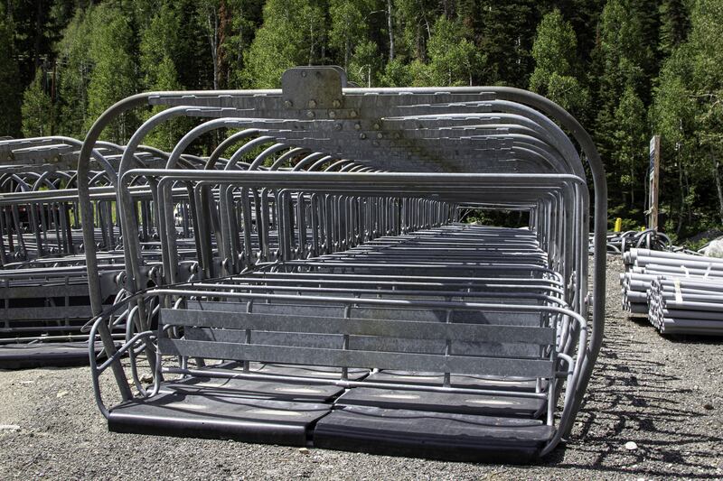 A photo of the Eagle Express lift chairs that Solitude Mountain Resort is putting up for auction. The resort's online auction begins on Aug. 1 and wraps up on Aug. 7.