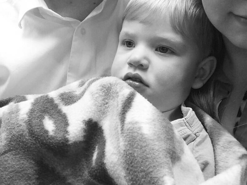 Two-year-old Will, Joe Walker's grandson, was retrieved from a creek by his grandpa and Uncle Jon.