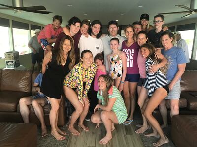 From front left, Shayne Young, Andie Young Wells, Bridget Massey, Caroline Massey, Summer Young, Taryn Young Bodine, Madyson Young and Melissa Young Fromm.
From back left, Asher Young, BraedonYoung, Cy Young, Jack Massey, Steve Young, Barb Young, Cooper