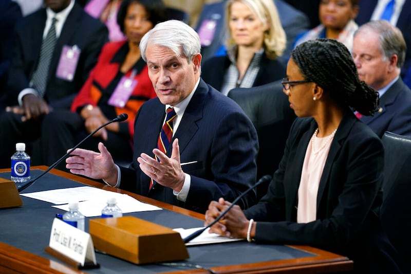 Judge Thomas Griffith and Professor Lisa Fairfax introduces Supreme Court nominee Judge Ketanji Brown Jackson.
