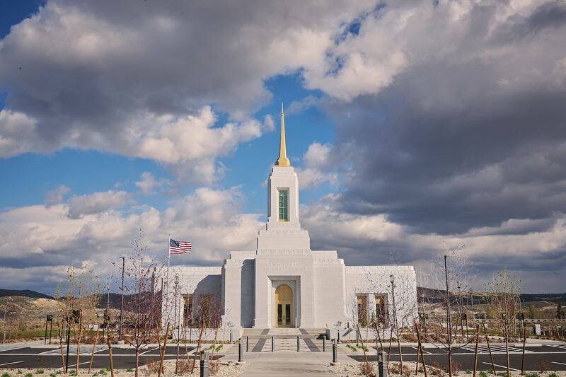 The exterior of the Elko Nevada Temple.