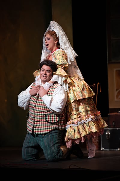 Rose-Antoinette Bellino as Susanna and Brandon Hendrickson as Figaro in Utah Festival Opera and Musical Theatre's production of "Marriage of Figaro."