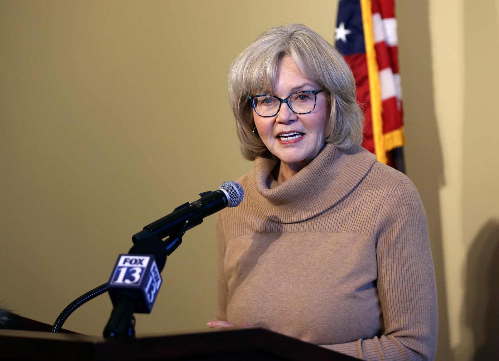 Sheryl Allen speaks in opposition to HJR14k, Proposal to Amend Utah Constitution — Statewide Initiatives, at the Capitol in Salt Lake City on Jan. 31, 2024.