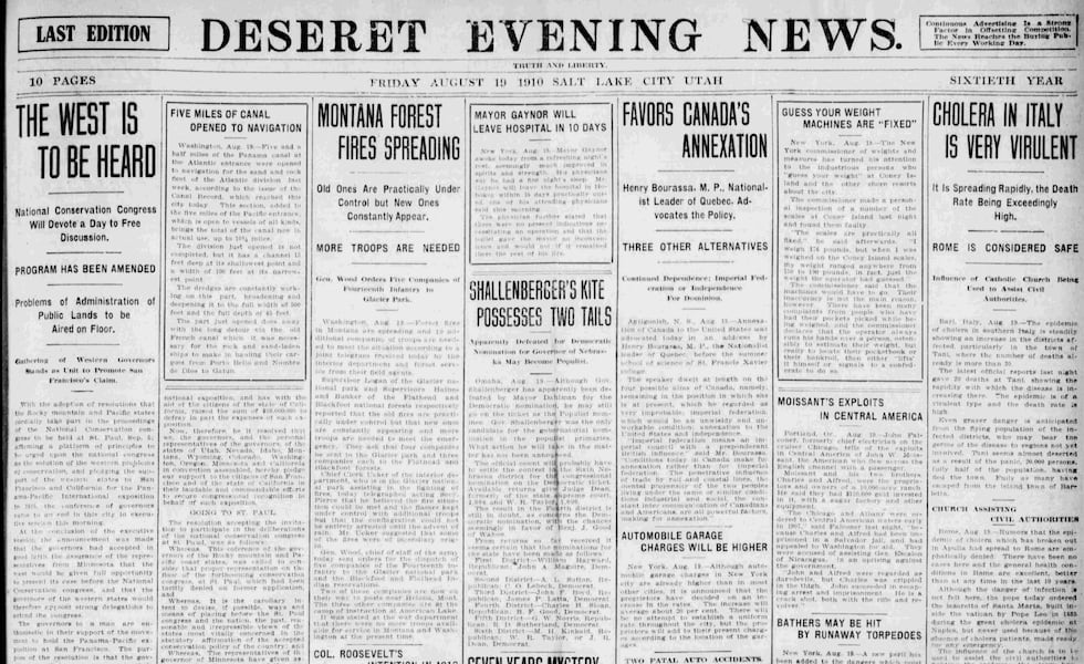 The Big Blowup: 1910 Wildfires Reshape Forest Management and Firefighting