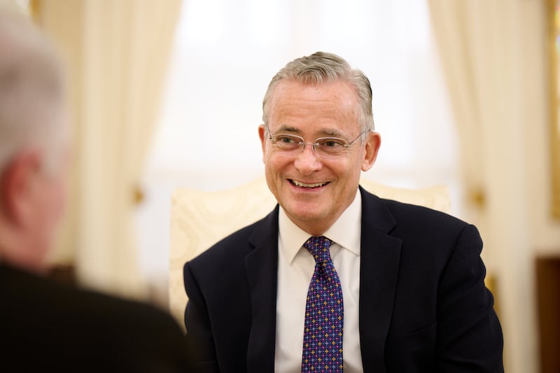Elder Patrick Kearon smiles during an interview with the Deseret News six weeks after his call to the Quorum of the Twelve.