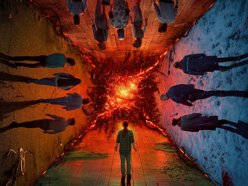 Photo of the new “Stranger Things” Season 4 poster.