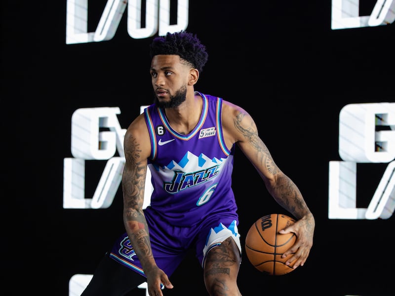 Nickeil Alexander Walker of the Utah Jazz, poses for a photo on media day, Monday, Sept. 26, 2022.