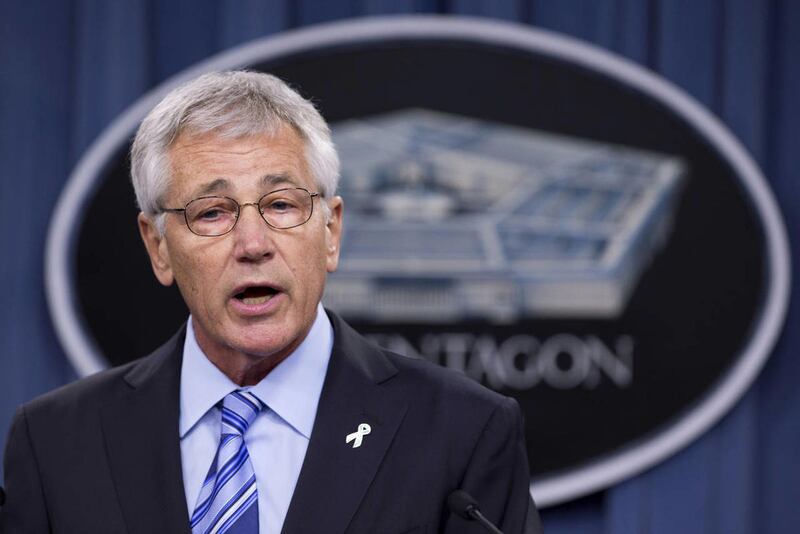 In this May 1, 2014 file photo, Defense Secretary Chuck Hagel speaks to reporters at the Pentagon. The chief of an Army medical center has been relieved of his command because of problems with patient care, and the Pentagon has ordered a review of its hea
