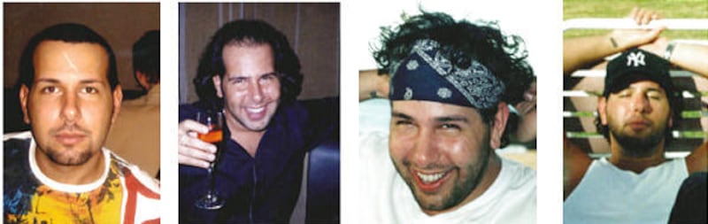 This series of images provided by the Los Angeles Police Department shows Brian Alexik, who is facing weapons and narcotics charges.
