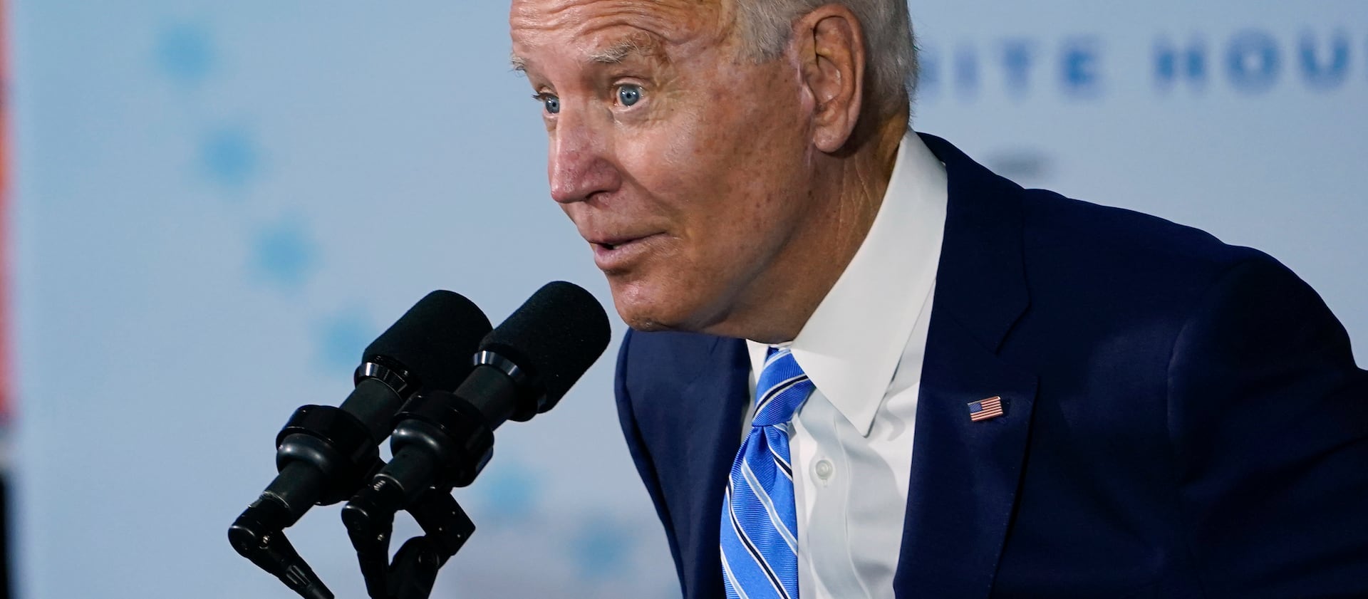 President Joe Biden speaks about COVID-19 vaccinations after touring a construction site in Elk Grove Village, Ill.