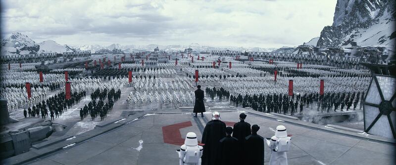 A scene from “Star Wars: The Force Awakens.”
