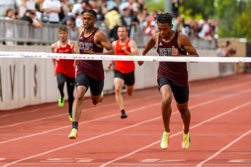Pine View High School twins Marcus McKenzie and Dominique McKenzie competed at the Utah high school track & field state meet at Davis High School.