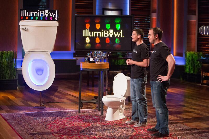 Matt Alexander and Michael Kannely pitched IllumiBowl to the panel of investors during Friday's episode of "Shark Tank."