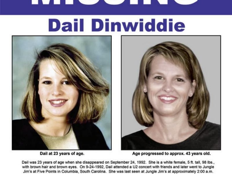 Dail Dinwiddie went missing on Sept. 24, 1992. Twenty years later, she is still missing.