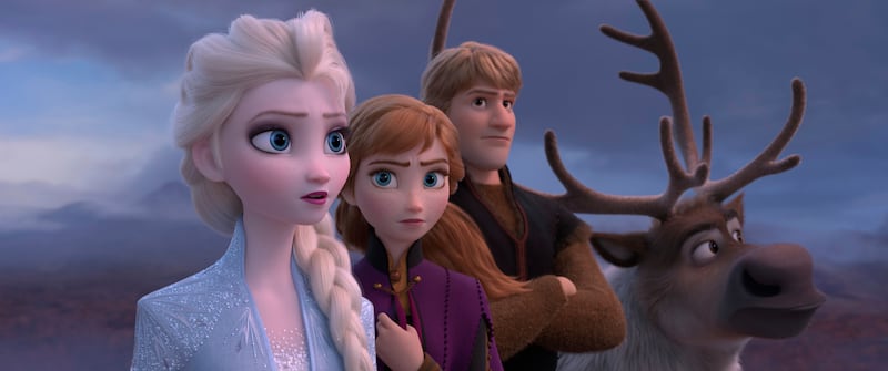 Elsa, Anna, Kristoff and Sven in “Frozen 2.”