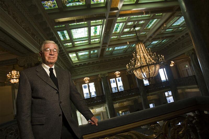 Mark H. Willes, shown in Joseph Smith Memorial Building, will become president and CEO of Deseret Management March 1.