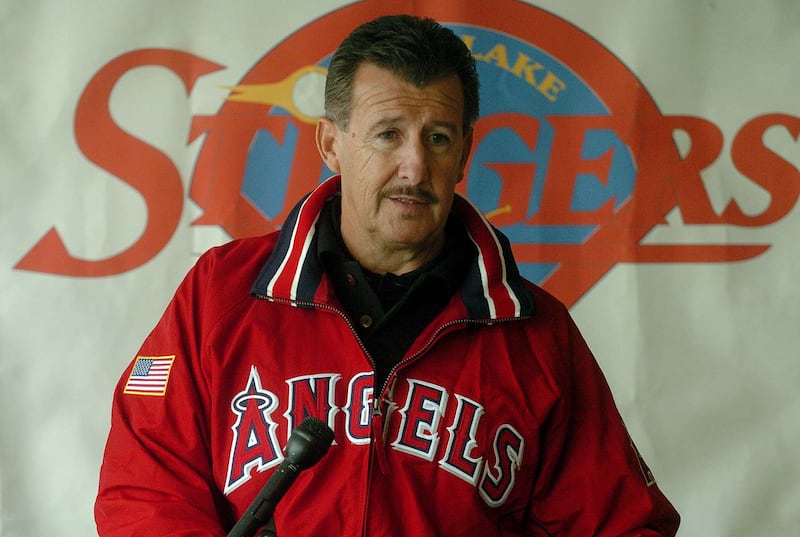 Angels owner, Arte Moreno, answers questions from the media regarding the new contract with the Salt Lake Stingers at Franklin Covey Field in Salt Lake City Utah on April 29, 2004.