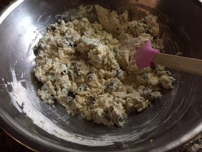 Blend well, but do not over-mix!