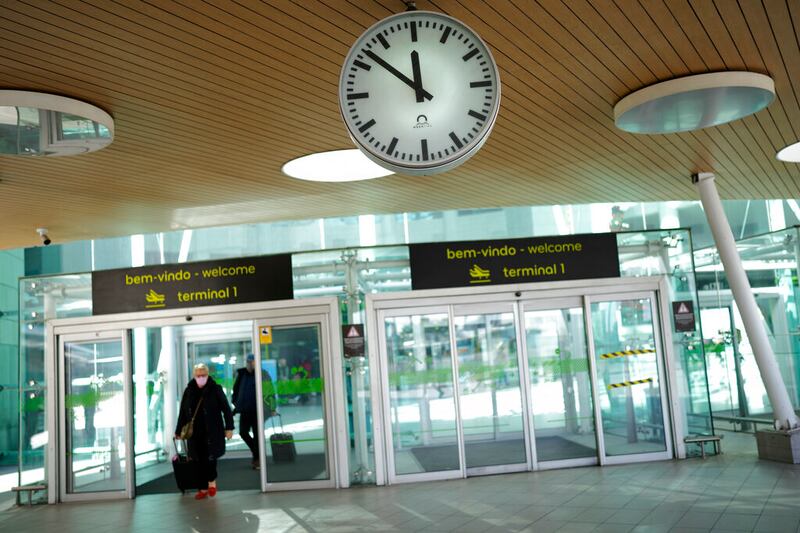 Passengers in Lisbon’s international airport.
