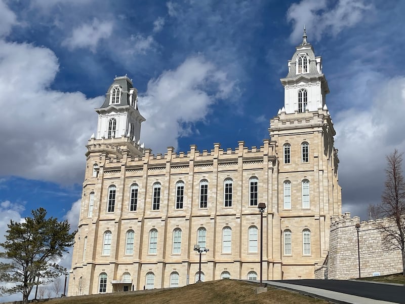 The Manti Utah Temple is shown on Monday, March 11, 2024.
