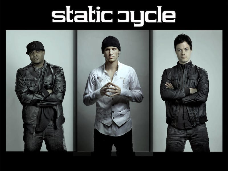 This image provided by UE3 Promotions shows Static Cycle band members, from left, Dennis Smith, Jared Navarre and Josh Witham. The band is on a statewide tour before heading off on a national and European tour later this year.
