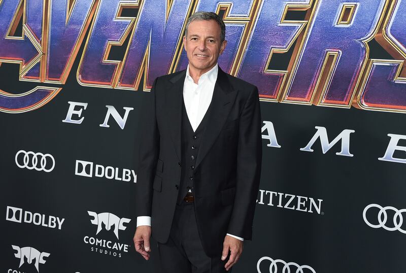 Disney CEO Bob Iger arrives at the premiere of “Avengers: Endgame” at the Los Angeles Convention Center on Monday, April 22, 2019.