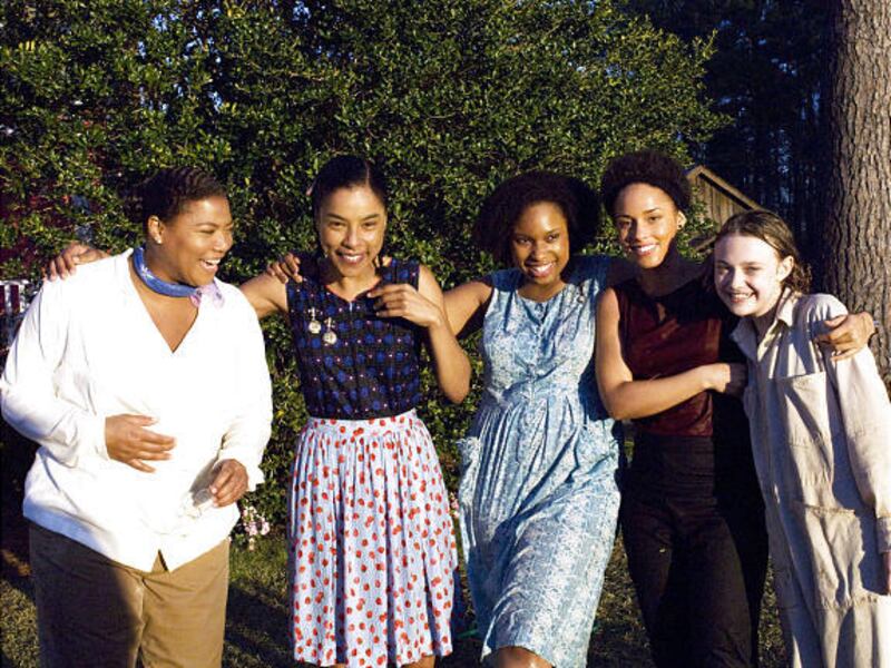 Queen Latifah, left, Sophie Okonedo, Jennifer Hudson, Alicia Keys and Dakota Fanning star in the movie "The Secret Life of Bees."