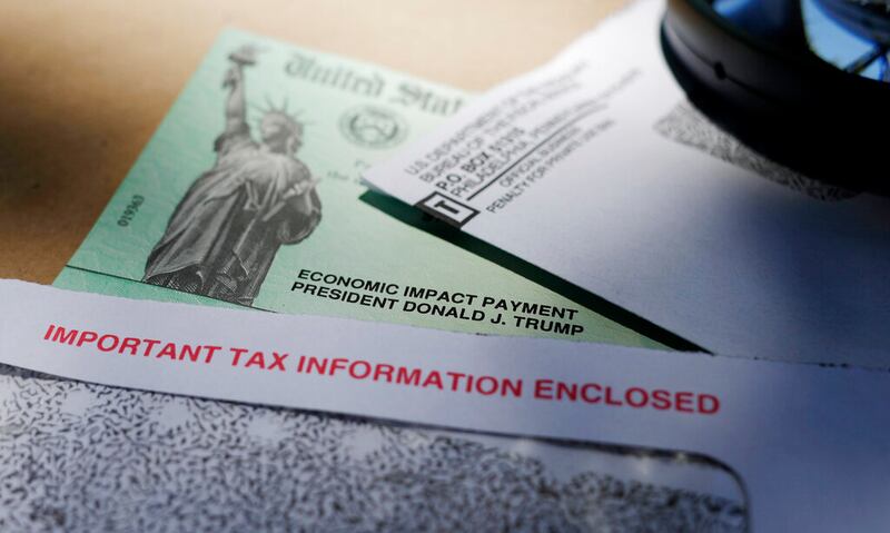 A stimulus check issued by the IRS.