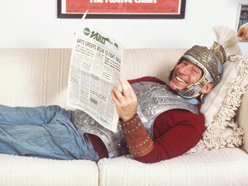 Mel Brooks is shown in a photo taken for Mademoiselle Magazine during filming of “History of the World: Part I” in 1980-81. “Mel Brooks: Make a Noise” is now available on DVD.